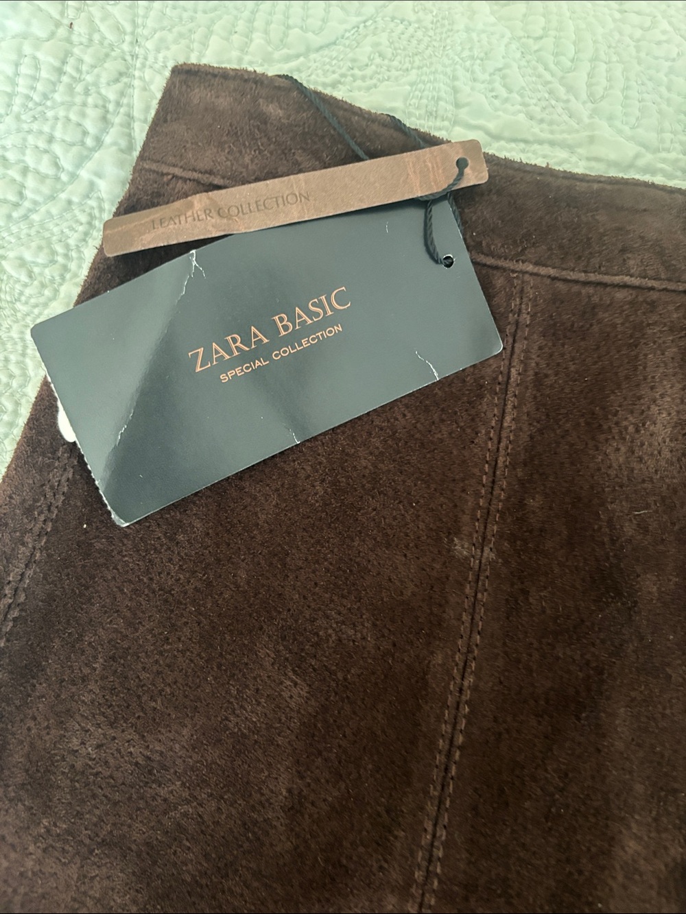 Zara Brown Suede Mini Skirt NWT